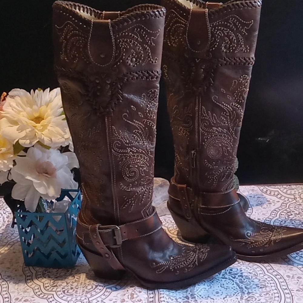 Luxury Coral brand boots
